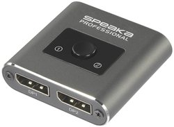 SpeaKa Professional  SP-BDS-250  2 Porty  Switch DisplayPort  UHD 8K @ 60 Hz, UHD 4K @ 120 Hz