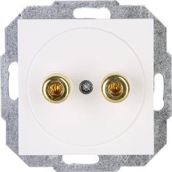 Gniazdo głośnikowe Płytka przycisku Kopp HK 07 951629004, czysty biały (ral 9010)