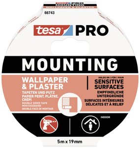 Taśma montażowa tesa  66743-00001-00 Mounting PRO Tapete & Putz (D x S) 5 m x 19 mm 5 m 1 szt.