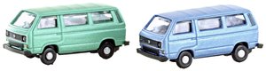 Model samochodu Minis by Lemke LC4347 N Volkswagen T3 zestaw 2 autobusów zielony+niebieski (seria metaliczna)