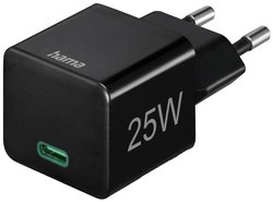 Szybka ładowarka, USB-C, PD/Qualcomm®, mini ładowarka, 25 W, czarna Ładowarka USB Hama  00201651 25 W 3000 mA