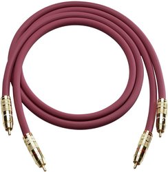 Kabel audio, Cinch Oehlbach 2043, [2x złącze męskie RCA/cinch - 2x złącze męskie RCA/cinch], 0.50 m, bordowy