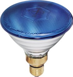 Lampa reflektorowa PAR 38 E27 80W oszczędna powodziowa niebieska Żarówka reflektorowa PAR 38, 80 W, trzonek E27, niebieska