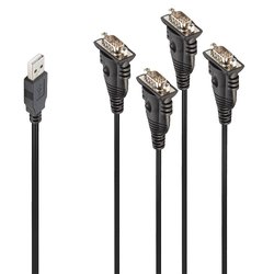 Kabel USB LINDY 42675, Złącze męskie USB-A, VGA 9pin. Wtyczka, 0.94 m