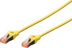 Kabel LAN Digitus DK-1641-0025/Y, 1 szt., RJ45, CAT 6, S/FTP, 0.25 m, żółty