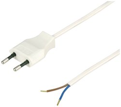 Kabel Euro plastik H03VVH2-F 2x0,75² 2m biały Kabel REV 0505624555, 2 m, biały