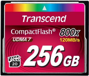 Karta pamięci CF Transcend TS256GCF800, 256 GB, 120 MB/s / 60 MB/s