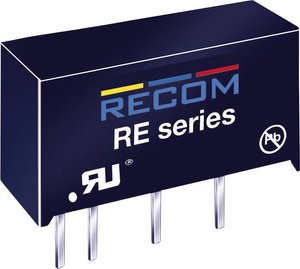 Przetwornica DC/DC, do PCB RECOM  5 V/DC 9 V/DC 111 mA 1 W Ilość wyjść: 1 x