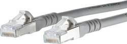 Kabel LAN Metz Connect 130845A533-E, 1 szt., RJ45, CAT 6a, S/FTP, 15.00 m, szary