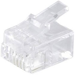 Shiverpeaks BASIC-S sieciowy wtyk modularny RJ11 6-pinowy, 4 styki przypisane, styki pozłacane, opak. 10 szt. Złącze męskie RJ Shiverpeaks BS72040-10, RJ11, piny:6P4C, 10 szt.