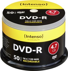 Intenso DVD-R 4,7 GB 16X 50 szt. na szpuli DVD-R Intenso 4101155 50 szt.