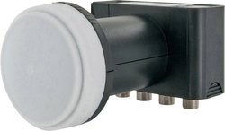 Schwaiger LNB4 Quad-LNB  Ilość uczestników: 4 Rozmiar zasilenia: 40 mm ze switchem jasnoszary, biały