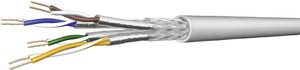 Przewód sieciowy DRAKA 1001130-00100RW, CAT 7, S/FTP, 4 x 2 x 0.13 mm², czarny, Produkty w metrach bieżących