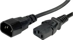 Kabel połączeniowy aparatów VALUE, IEC 320 C14 - C13, czarny, 1 m Kabel połączeniowy Value 19.99.1510, 1.00 m, czarny