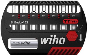 Zestaw bitów Wiha BitBuddy® Ty-Bit 29 mm, sześciokątne 8 szt. 1/4'' (42135) Bity Wiha  42135 1 szt. wewnętrzny sześciokąt