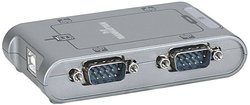 Przejściówka, adapter USB 2.0 Manhattan 151047 151047, [4x złącze męskie D-SUB 9-pin - 1x złącze żeńskie USB-B 2.0]