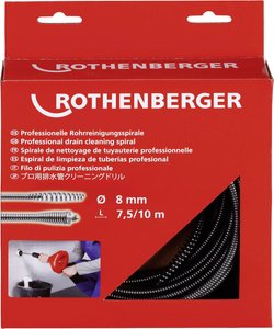 Wał do czyszczenia rur Rothenberger 72412, 7.5 m, Średnica produktu 8 mm