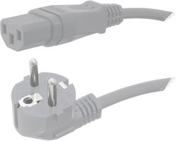 Kabel zasilający HAWA 1008233, H05VV- F 3G1 , 0, 250 V, 2,5 m, wtyczka IEC 10