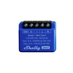 Shelly Plus 1 Mini Gen. 3  Bezprzewodowy element przełączający  Wi-Fi, Bluetooth