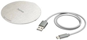 Ładowarka indukcyjna Hama QI-FC10 Metal 00201679, USB-C®