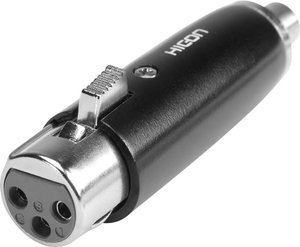 Adapter XLR HI-X3CI-FF złącze żeńskie XLR - złącze żeńskie RCA/cinch  Hicon HI-X3CI-FF  1 szt.