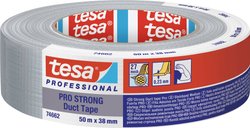 tesa Duct Tape PRO STRONG - taśma naprawcza - długotrwała siła klejenia do użytku wewnątrz i na zewnątrz - samoprzylepna - 50m x 38mm, szara Taśma naprawcza tesa  74662-00004-00 Duct Tape PRO-STRONG (D x S) 50 m x 38 mm 50 m 1 szt.