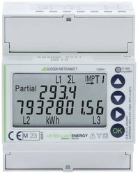 Cyfrowy 3-fazowy licznik energii czynnej dla sieci 4-przewodowych, 400 V z podłączeniem bezpośrednim 5(80) A  Licznik prądu trójfazowy Gossen Metrawatt U289D