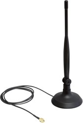 Antena Wi-Fi Delock 88413, z magnetyczną stopką i elastycznym przegubem, 2,4 GHz, RP-SMA, 4 dB