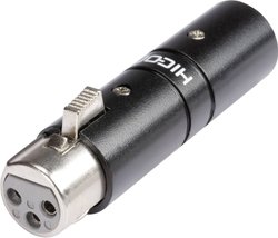 Adapter XLR HI-X3X3-FM złącze męskie XLR - złącze żeńskie XLR  Hicon HI-X3X3-FM  1 szt.