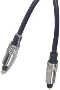 Kabel Toslink - LWL, wtyk / wtyk, Gold Tip, metalowe końcówki, O 6 mm, czarny, 2 m