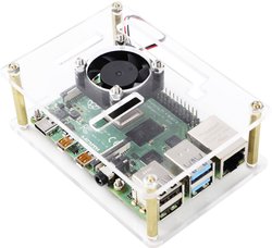 Uniwersalna obudowa Raspberry Pi z wentylatorem Obudowa SBC Renkforce RBP-PLC100 przeźroczysty