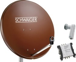 Schwaiger SPI9962SET5 Antena satelitarna bez odbiornika Ilość uczestników: 6 80 cm