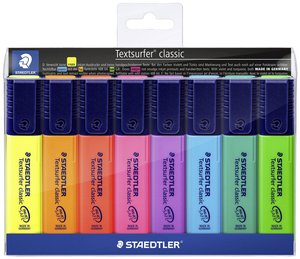 Textsurfer® classic 364 zakreślacz z 8 sztukami, różne Marker do tekstu Staedtler