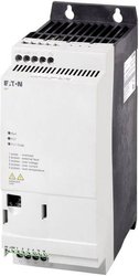 Falownik PowerXL™ DE1, 5,5 kW Eaton DE1-34011FN-N20N  Napięcie robocze 400 V/AC Napięcie wyjściowe 400 V/AC Prąd twornika (maks.) 11.3 A częstotliwość zegara (szczegóły) 16 kHz