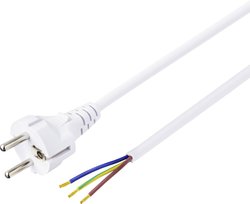 Kabel Basetech BT-2300326, 1.50 m, biały