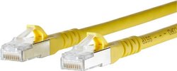 Kabel LAN Metz Connect 1308451077-E, 1 szt., RJ45, CAT 6a, S/FTP, 1.00 m, żółty