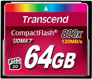 Karta pamięci CF Transcend TS64GCF800, 64 GB, 120 MB/s / 60 MB/s