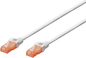 Kabel LAN Digitus DK-1611-005/WH, 1 szt., RJ45, CAT 6, U/UTP, 0.50 m, biały