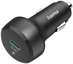 Szybka ładowarka samochodowa, USB-C, Power Delivery (PD)/Qualcomm®, 20W, czarna Ładowarka USB Hama Car Charger 20W 00201637 20 W 3000 mA