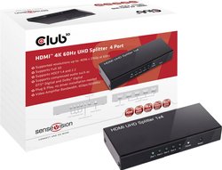 Rozdzielacz HDMI3D SenseVision 4-portowy UHD... Club3D SenseVision Splitter HDMI club3D CSV-1380 1 szt.