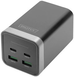 Uniwersalny adapter do ładowania USB DIGITUS 4-portowy, 150W GaN  Ładowarka USB Digitus 4-Port GaN DA-10181 150 W 3000 mA