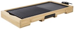 Tristar BP-2641 Bambusowy grill Combo XL z Teppanyaki-51 x 25,4 cm Grill stołowy Tristar BP-2641, 2200 W, bambusowy, czarny