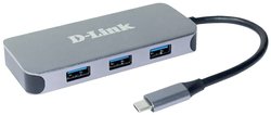 Hub Multiport USB-C® USB 3.2 Gen 2 (USB 3.0) D-Link DUB-2335 6 Portów  antracytowy