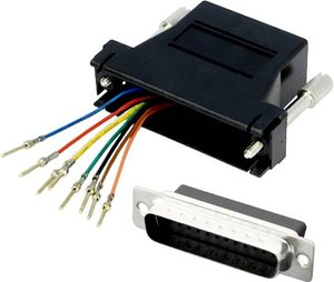 Adapter D-SUB encitech 2112-0100-11 złącze męskie D-SUB 9-pin - złącze żeńskie RJ12 6p6c