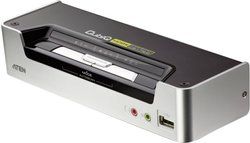 2-portowy przełącznik KVM Aten do urządzeń wejściowych USB i grafiki HDMI z transmisją dźwięku i hubem USB 2.0 Przełącznik KVM, HDMI ATEN CS1792, USB, 1920 x 1200 Pixel, Ilość przełączalnych PC: 2