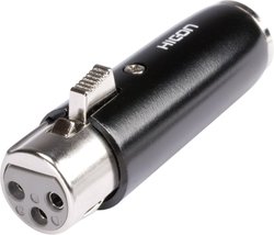 Adapter XLR HI-X3MX3-FM złącze żeńskie XLR - złącze męskie Mini-XLR  Hicon HI-X3MX3-FM  1 szt.