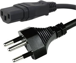 Kabel zasilający HAWA 1008243, H05VV- F 3G0 , 75, 250 V, 2 m, Szwajcaria connector