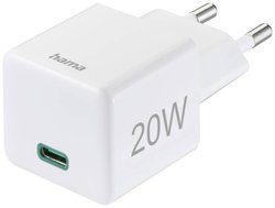 Szybka ładowarka, USB-C, PD/Qualcomm®, mini ładowarka, 20 W, biała Ładowarka USB Hama  00201650 20 W 3000 mA