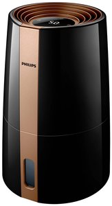 Nawilżacz powietrza Philips 3000er Serie  HU3918/10, 0.3 l/h, 45 m², 25 W, czarny, miedziany, 3 l
