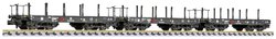 Wagon specjalny Liliput L260179 N zestaw 3 4-osiowy. Wagon towarowy SSys 65-50 DR